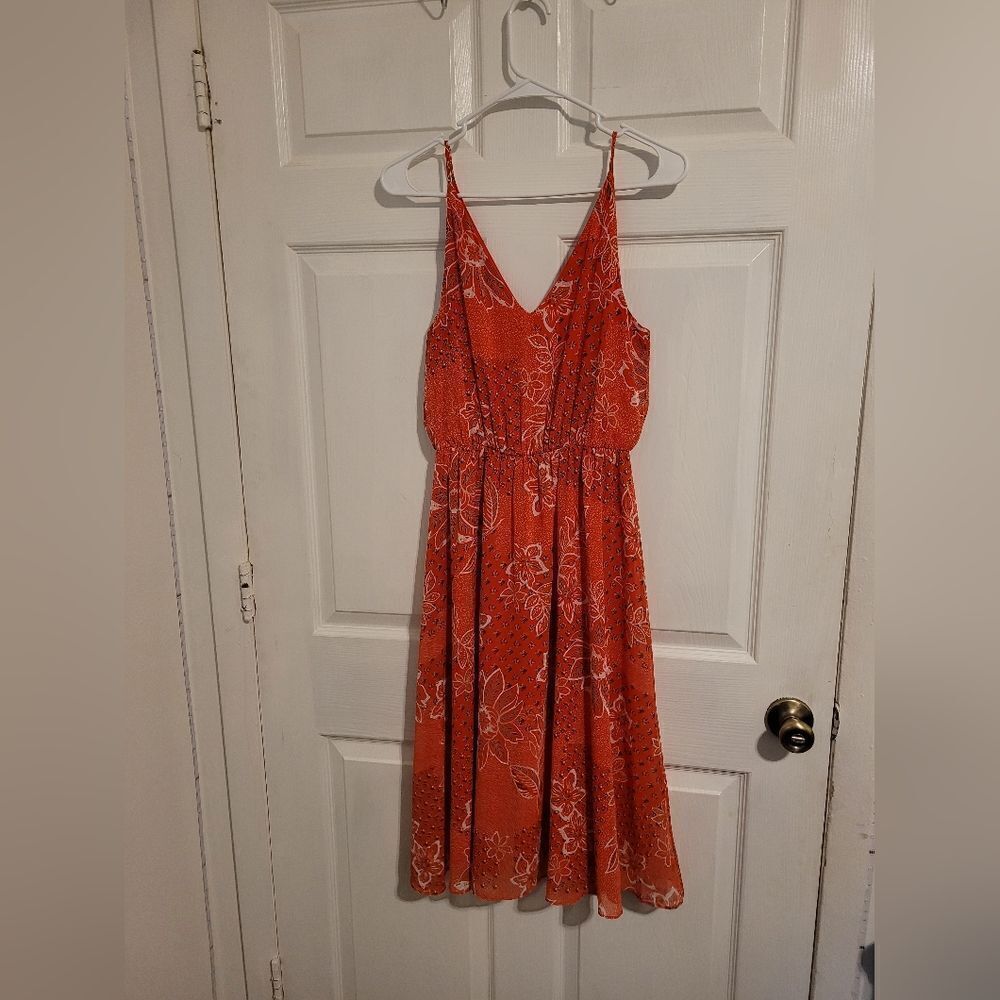 ‎Soprano orange floral sun dress